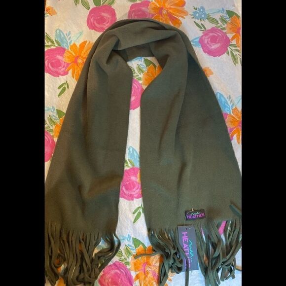 🎁Heather Micro Fleece  Olive Fashion Scarf one Size fits - Picture 6 of 6